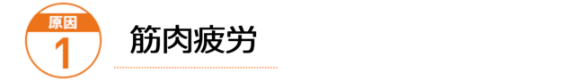 原因1:筋肉疲労